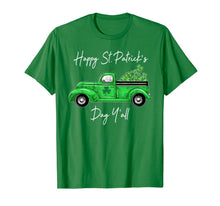 Load image into Gallery viewer, Green Truck With Shamrocks Happy St Patrick's Day Y'all T-Shirt-187875
