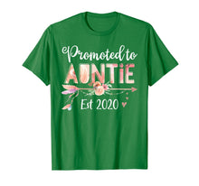 Load image into Gallery viewer, Womens Promoted to Auntie Est 2020  First Time Aunt Floral T-Shirt283129
