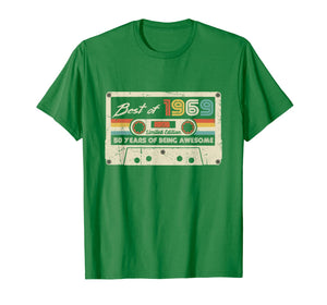 Vintage Best Of 1969 50th birthday Gift Retro Cassette Tape T-Shirt