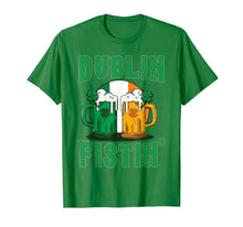 Load image into Gallery viewer, Dublin Fistin' Beer Shamrock Ireland Flag St Patricks Day TShirt683054
