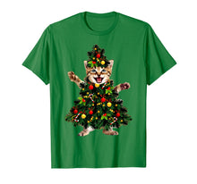 Load image into Gallery viewer, Funny shirts V-neck Tank top Hoodie sweatshirt usa uk au ca gifts for Santa Maine Coon Cat Christmas Tree Light Funny Xmas Cat T-Shirt 146369
