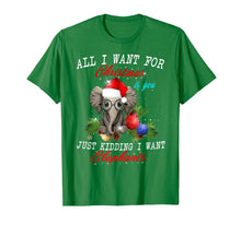 Load image into Gallery viewer, Funny shirts V-neck Tank top Hoodie sweatshirt usa uk au ca gifts for All I Want For Christmas Is Elephants Funny Xmas Gift T-Shirt 163593
