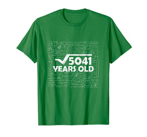 Square Root Of 5041 Tee 71st Birthday Gift 71 Years Old Math T-Shirt