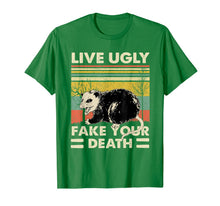 Load image into Gallery viewer, Live Ugly Fake Your Death Opossum Funny Ugly Cat Vintage TShirt47856

