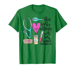She Works Willingly With Her Hands Proverbs 31:13 T-Shirt