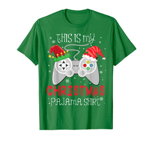 This Is My Christmas Pajama Gamer Video Game Lover Santa Hat T-Shirt