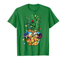 Load image into Gallery viewer, Pineapple Christmas Tree Lights Xmas Men Gifts Sunglasses T-Shirt-226693
