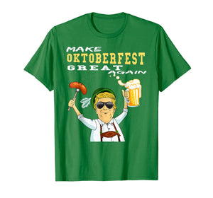 Oktoberfest Party Costume Hats Beer Mug Sausage Trump T-Shirt