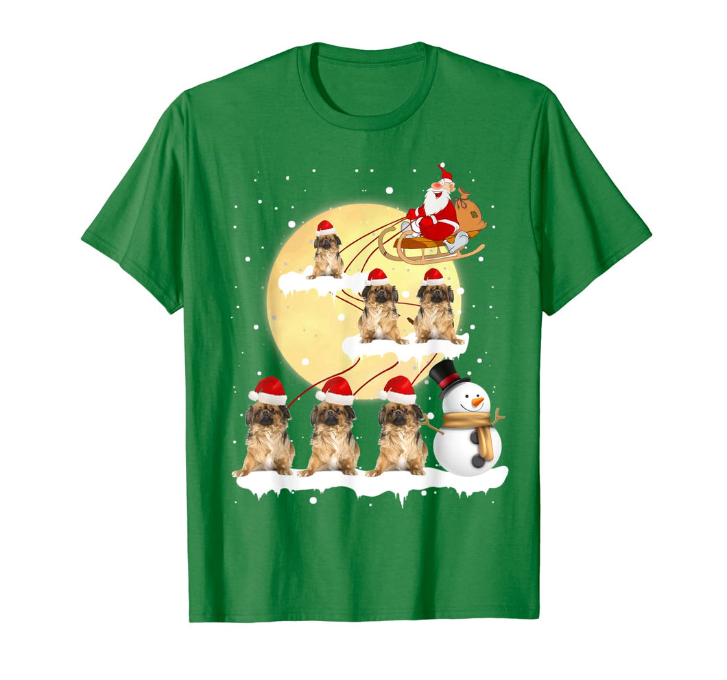 Pekingese Reindeer Christmas Funny Santa Pekingese Gifts T-Shirt