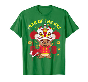 Year Of The Rat Shirt Chinese New Year 2020 Lion Dance T-Shirt-508731