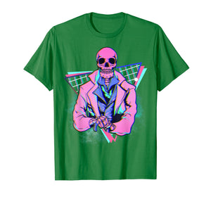 Spooky pink skeleton in a suit Steampunk design 4 Halloween T-Shirt