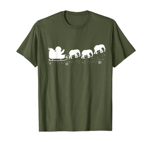 Funny shirts V-neck Tank top Hoodie sweatshirt usa uk au ca gifts for Santa Sleigh Elephant Funny Christmas Pajama Gift Ideas T-Shirt 1365043