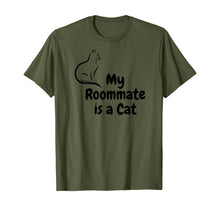 Load image into Gallery viewer, My Cat is My Roommate Funny Cat Roommate T-Shirt
