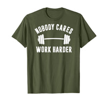 Load image into Gallery viewer, Funny shirts V-neck Tank top Hoodie sweatshirt usa uk au ca gifts for Motivational Trainer Workout Bar - Nobody Cares Work Harder T-Shirt 1133997
