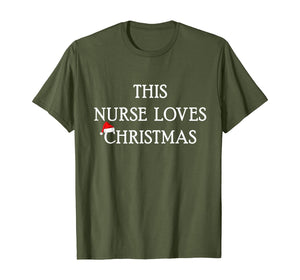 Funny shirts V-neck Tank top Hoodie sweatshirt usa uk au ca gifts for Funny This Nurse Loves Christmas Med School Gift T-Shirt 1148562