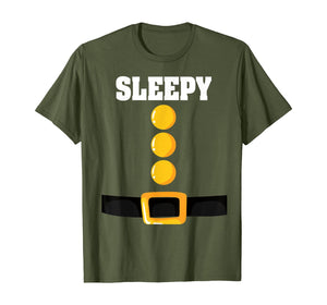 Olive Dwarf Costume Funny Halloween Christmas Gift Sleepy T-Shirt