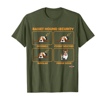 Load image into Gallery viewer, Funny Basset Hound T-shirt | Basset Hound Security 463730
