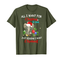 Load image into Gallery viewer, Funny shirts V-neck Tank top Hoodie sweatshirt usa uk au ca gifts for All I Want For Christmas is You Just Kidding I Want Elephant T-Shirt 685610
