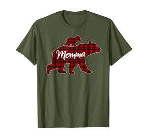 Funny shirts V-neck Tank top Hoodie sweatshirt usa uk au ca gifts for Red Plaid Momma Bear Buffalo Matching Family Pajama T-Shirt 1245206