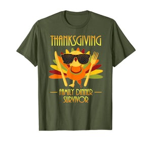 THANKSGIVING SHIRT - Family Dinner Survivor - Funny Turkey T-Shirt