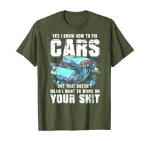 Load image into Gallery viewer, Funny shirts V-neck Tank top Hoodie sweatshirt usa uk au ca gifts for Yes I know How To Fix Cars Funny Mechanic T-Shirt 184766
