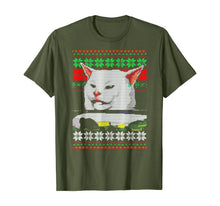Load image into Gallery viewer, Funny shirts V-neck Tank top Hoodie sweatshirt usa uk au ca gifts for Woman Yelling at a Cat Ugly Christmas Sweater Meme Design T-Shirt 313776
