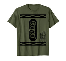 Load image into Gallery viewer, Olive green Crayon Box Halloween Costume Matching Couple  T-Shirt
