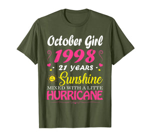 October Girl 1998 TShirt 21st Birthday Gift 21 Years Old T-Shirt