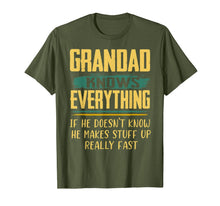 Load image into Gallery viewer, Funny Family Christmas Gifts Grandad Knows Everything T-Shirt-1672681
