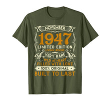 Load image into Gallery viewer, November 1947 Shirt 72 Years Old 72nd Birthday Gifts T-Shirt
