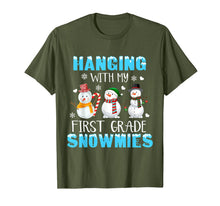 Load image into Gallery viewer, Funny shirts V-neck Tank top Hoodie sweatshirt usa uk au ca gifts for Hanging With My First grade Snowmies Snowman Teacher Xmas T-Shirt 1085816
