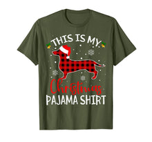 Load image into Gallery viewer, This is my Christmas Pajama Shirt Dachshund Red Plaid Gifts T-Shirt
