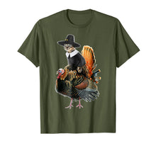 Load image into Gallery viewer, Thanksgiving Cat Pilgrim Thanksgiving Turkeys Funny Gifts T-Shirt
