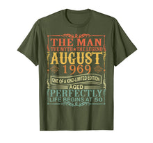 Load image into Gallery viewer, 1969 Man Myth Legend August 50th Bday Gifts 50 yrs old T-Shirt 250943
