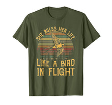 Load image into Gallery viewer, She Rules Her Life Like A Bird In Flight T Shirt
