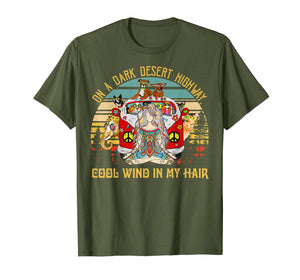 On A Dark Desert Highway Cool Wind In My Hair Hippie Yoga T-Shirt