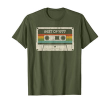 Load image into Gallery viewer, Vintage Best of 1977 42nd Birthday Cassette TShirt119179
