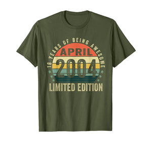 Vintage April 2004 Clothes 16 Years Old 16th Birthday Gifts TShirt314653