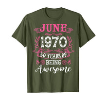 Load image into Gallery viewer, June 1970 Classic 50th Birthday 50 Years Of Being Awesome. TShirt415131
