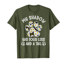 Load image into Gallery viewer, Dog Lover's Shirt Flowers My Shadow Has Four Legs And A Tail TShirt358788
