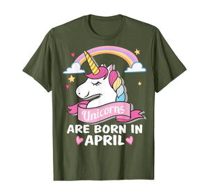 Unicorns are born in April Birthday Party Gifts TShirt291017