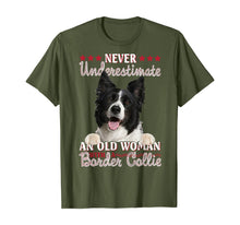 Load image into Gallery viewer, Never Underestimate An Old Woman With A Border Collie TShirt338908
