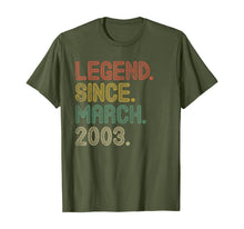 Load image into Gallery viewer, Legend Since March 2003 Gifts 17th Birthday Tee 17 Years Old TShirt533795
