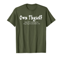 Load image into Gallery viewer, Funny shirts V-neck Tank top Hoodie sweatshirt usa uk au ca gifts for Own Thyself MGTOW Man Shirt for Males Hands Off Merchandise 1584942
