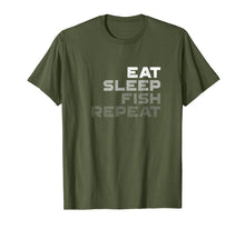 Load image into Gallery viewer, Funny shirts V-neck Tank top Hoodie sweatshirt usa uk au ca gifts for Eat Sleep Fish Repeat Fishing Shirt -Vintage Fishing T Shirt 2796661
