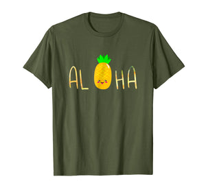 Pineapple Fruit Aloha Beaches Hawaii - Hawaiian T-Shirt