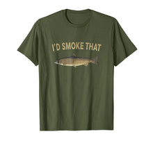 Load image into Gallery viewer, I'd Smoke That Salmon Fishing Funny Barbecue Shirts

