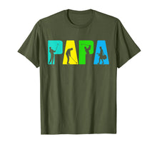 Load image into Gallery viewer, Retro Golfing Papa Tee Shirt. Golf Gifts For Fathers Day
