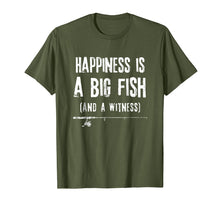 Load image into Gallery viewer, Funny shirts V-neck Tank top Hoodie sweatshirt usa uk au ca gifts for Happiness is A Big Fish &amp; A Witness Shirt Funny Fishing Gift 1762304
