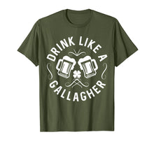 Load image into Gallery viewer, Funny shirts V-neck Tank top Hoodie sweatshirt usa uk au ca gifts for Drink Like A Gallagher T-Shirt Green Irish St. Patty&#39;s Shirt 2074877
